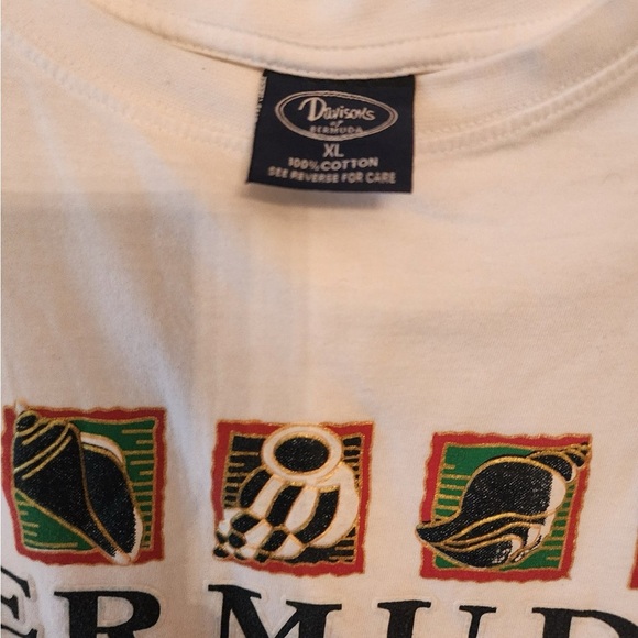 Bermuda white sea shell graphic t-shirt size mens xl - Picture 2 of 4